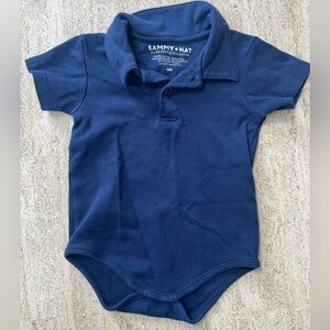 Sammy + Nat Luxe Cotton Navy Polo Bodysuit